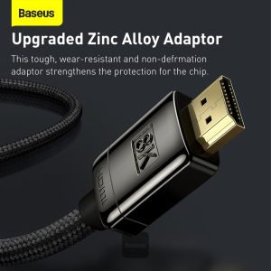 Baseus High Definition HDMI to HDMI Cable 8K 2M - Black - Image 7