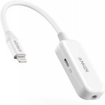 Anker 2-In-1 Audio/Lightning Charging Adapter 3.5mm Headphone Jack - White - A3520H22