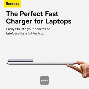 Baseus GaN5 Pro Ultra-Slim Fast Charger C+U 65W CN With Type C to Type C Cable - Gray - Image 6