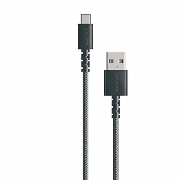 Anker Powerline Select+ USB C To USB-A 2.0 Cable 6ft - Black - A8023H11 - Image 1