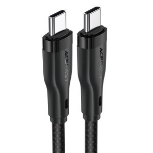 Acefast Acewire Pro 60W High Power USB-C to USB-C Braided charging data cable - 1.2 M - 3.94 feet - Black best price in pakistan