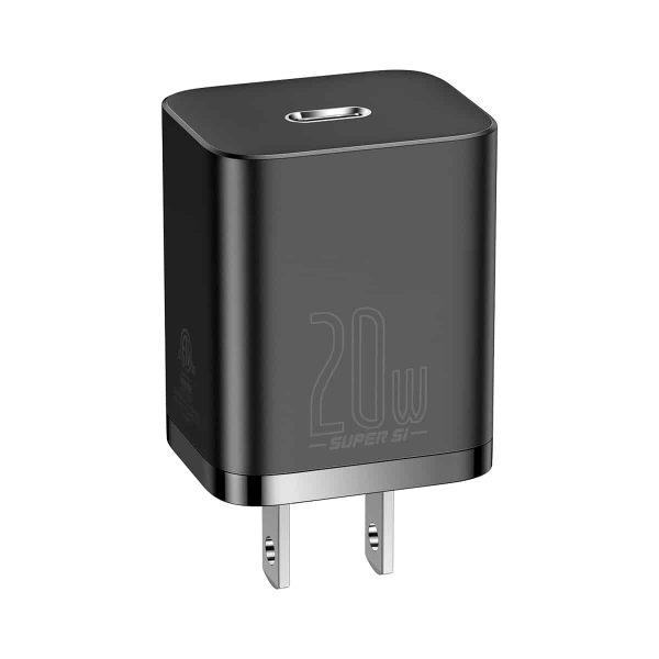 3-49 Baseus Super Si Quick Charger 1C 20W Cn - Black - Image 1