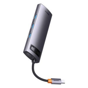 Baseus StarJoy 6-Port Type-C HUB Adapter - Gray - Image 3