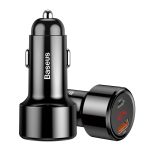 Baseus Magic Series PPS Digital Display Type-C + PD+QC Intelligent Dual Quick Charging And Car Charging Of 45W - Black
