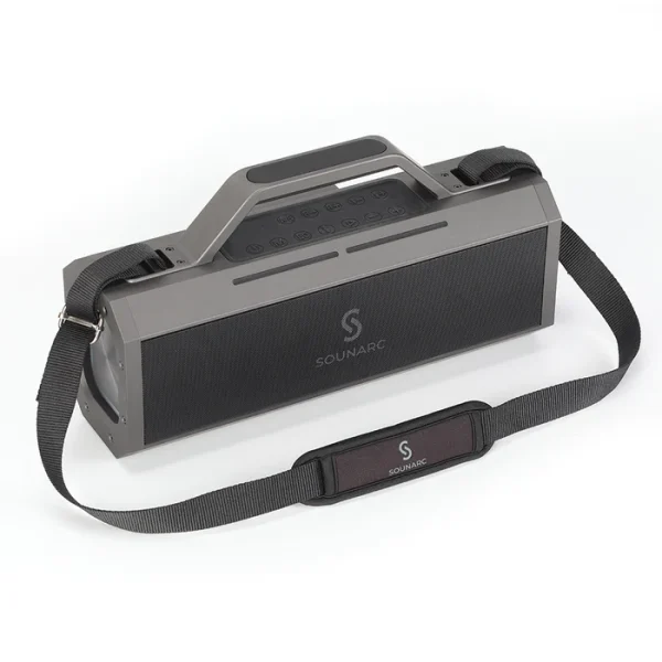 SOUNARC K1 150W Karaoke Party Speaker with Dynamic 2.2 Channel System, 2 Wireless Mics & more - Black - Image 2