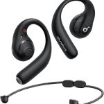 Anker Soundcore AeroFit Pro Open-Ear Headphones Ultra Comfort Secure Fit Ergonomic Design Rich Sound with LDAC Bluetooth 5.3 IPX5 Water-Resistant 46H Playtime App Control Wireless Earbuds - Black - A3871 - BIS
