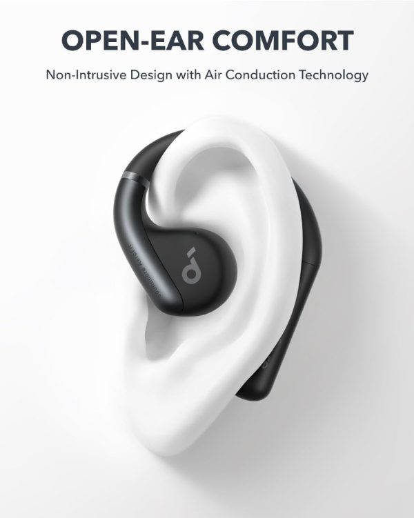 Anker Soundcore AeroFit Open-Ear Headphones Ultra Comfort Snug Fit Ergonomic Ear Hook Balanced Sound IPX7 Waterproof 42H Playtime Bluetooth 5.3 App Control Clear Calls Wireless Earbuds - Black - A3872 - BIS - Image 6