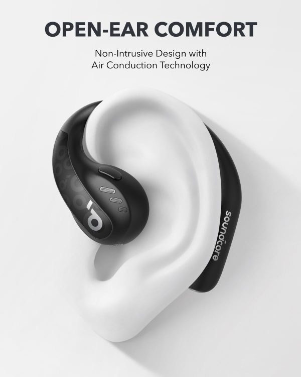 Anker Soundcore AeroFit Pro Open-Ear Headphones Ultra Comfort Secure Fit Ergonomic Design Rich Sound with LDAC Bluetooth 5.3 IPX5 Water-Resistant 46H Playtime App Control Wireless Earbuds - Black - A3871 - BIS - Image 6