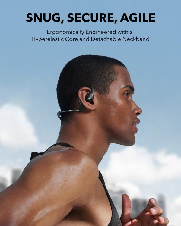 Anker Soundcore AeroFit Pro Open-Ear Headphones Ultra Comfort Secure Fit Ergonomic Design Rich Sound with LDAC Bluetooth 5.3 IPX5 Water-Resistant 46H Playtime App Control Wireless Earbuds - Black - A3871 - BIS - Image 5