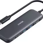 Anker 332 USB-C Hub 5-in-1 with 4K HDMI Display 5Gbps and 2 5Gbps USB-A Data Ports and for MacBook Pro MacBook Air Dell XPS Lenovo Thinkpad HP Laptops and More - Black - A8355H11 - OP