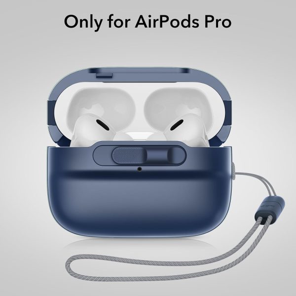 61d0vrlO+OL._AC_SL1500_ AirPods Pro 2022 ESR Pulse Magnetic Lock Case HaloLock - Dark Blue - Image 2