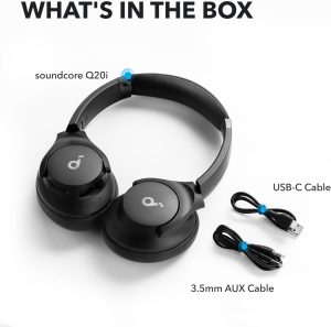 Anker Soundcore Q20i Hybrid Active Noise Cancelling Headphones - Blue - A3004H31 - OP - Image 2