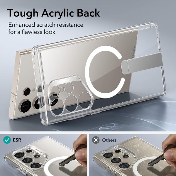 714CJuT-DAL._AC_SL1500_ Galaxy S24 Ultra ESR Boost Flickstand Case with HaloLock - Clear - Image 2