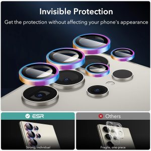 Galaxy S24 Ultra ESR Camera Lens Protectors Set of 5 Lenses - 1 PACK - Chromatic - Image 3