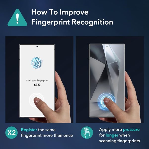 Galaxy S24 Ultra ESR Tempered Glass Screen Protector Set 2 PACK with 1 Set of Camera Lens Protector - Image 7