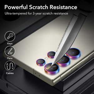 Galaxy S24 Ultra ESR Camera Lens Protectors Set of 5 Lenses - 1 PACK - Chromatic - Image 6