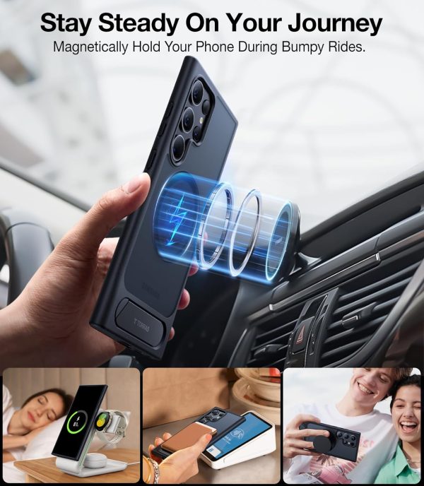 Galaxy S24 Ultra UPRO Pstand Series Case with Stand on Demand for Video Viewing - Black - Image 6