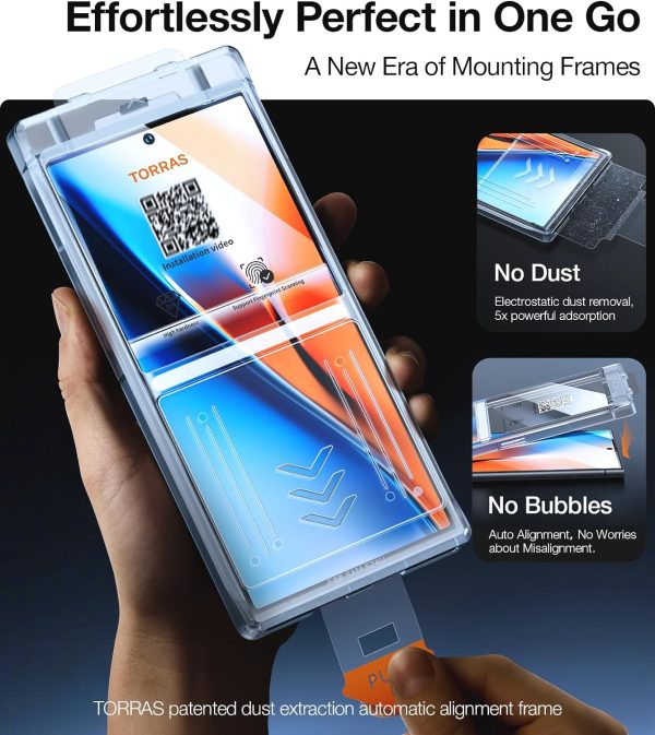 71GP84AmO5L._AC_SL1500_ Galaxy S24 Ultra Install Master Tempered Glass Protector by Torras with Application Kit - 2 PACK - Image 2