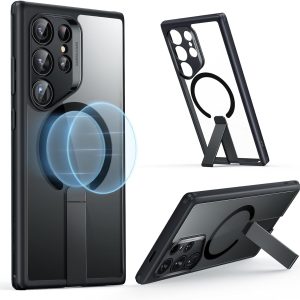 Galaxy S24 Ultra ESR Boost Flickstand Case with HaloLock - Clear Black