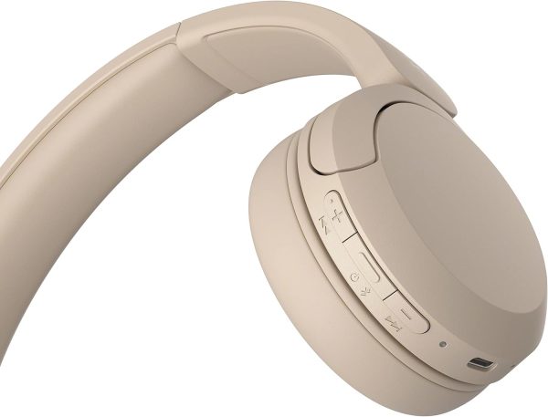 Sony WH-CH520 Wireless Headphones Bluetooth On-Ear Headset with Microphone - Beige - Image 7