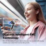 SoundPEATS Clear Wireless Earbuds Bluetooth 5.3 Earphone in Ear Buds 12mm Drivers Dual Mic with ENC Clear Calls Game Mode 40Hrs Playtime IPX4 Transparent Design - White - BB - Image 4