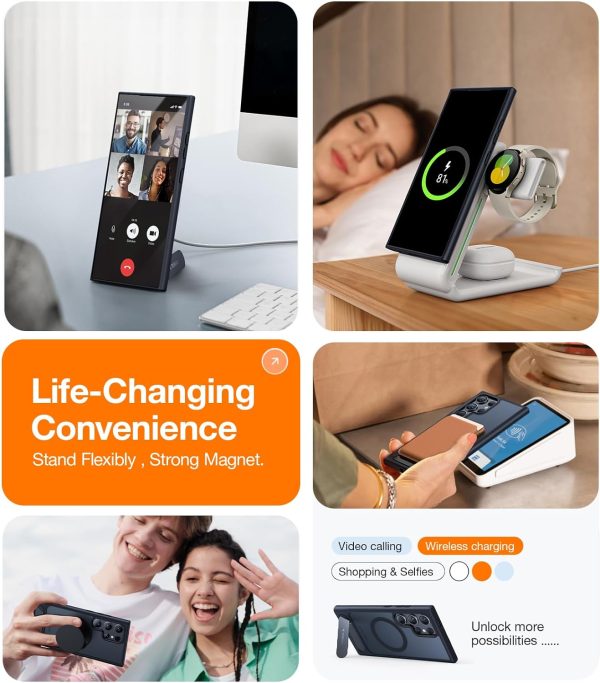 Galaxy S24 Ultra UPRO Pstand Series Case with Stand on Demand for Video Viewing - Black - Image 3