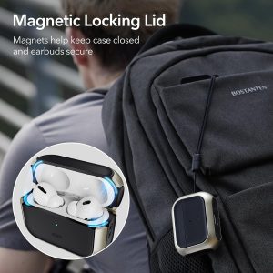 AirPods Pro 2 (2022) Orbit Hybrid Case by ESR Magsafe Ready - Natural Titanium - Image 7