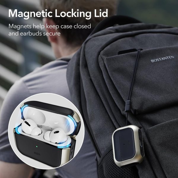 AirPods Pro 2 (2022) Orbit Hybrid Case by ESR Magsafe Ready - Natural Titanium - Image 7
