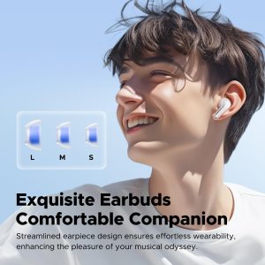 SoundPEATS Clear Wireless Earbuds - White - GC - Image 3