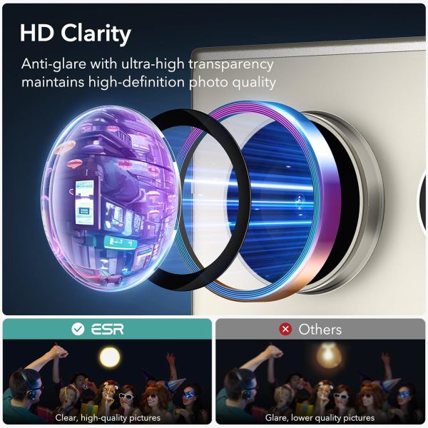 71MdF5QztDL._AC_SL1500_ Galaxy S24 Ultra ESR Camera Lens Protectors Set of 5 Lenses - 1 PACK - Chromatic - Image 7