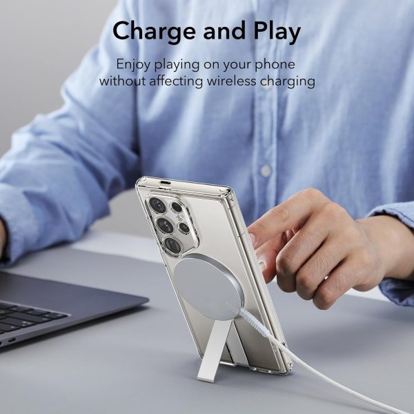 71OY+3xDEvL._AC_SL1500_ Galaxy S24 Ultra ESR Boost Flickstand Case with HaloLock - Clear - Image 3