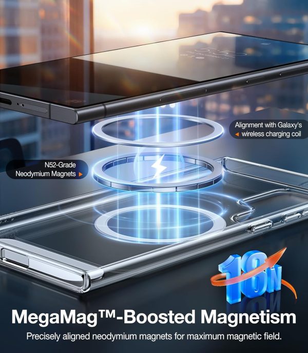 71UOWAnifIL._AC_SL1500_ Galaxy S24 Ultra UPRO Pstand Series Case with Stand on Demand for Video Viewing - Clear - Image 6