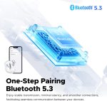 SoundPEATS Clear Wireless Earbuds Bluetooth 5.3 Earphone in Ear Buds 12mm Drivers Dual Mic with ENC Clear Calls Game Mode 40Hrs Playtime IPX4 Transparent Design - White - BB - Image 7