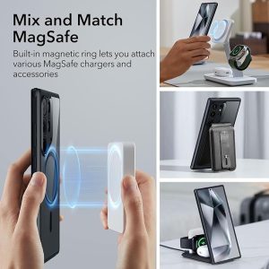 Galaxy S24 Ultra ESR Classic Hybrid Case with HaloLock - Clear Black - Image 4