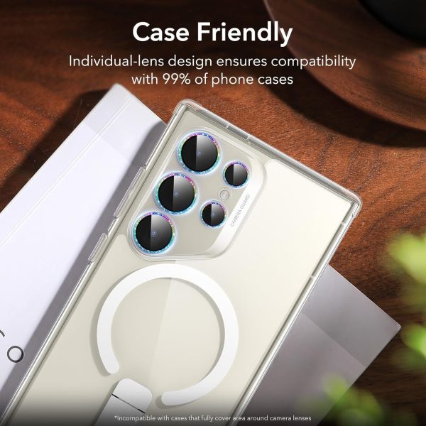 Galaxy S24 Ultra ESR Camera Lens Protectors Set of 5 Lenses – 1 PACK – Rhinestone - Image 5