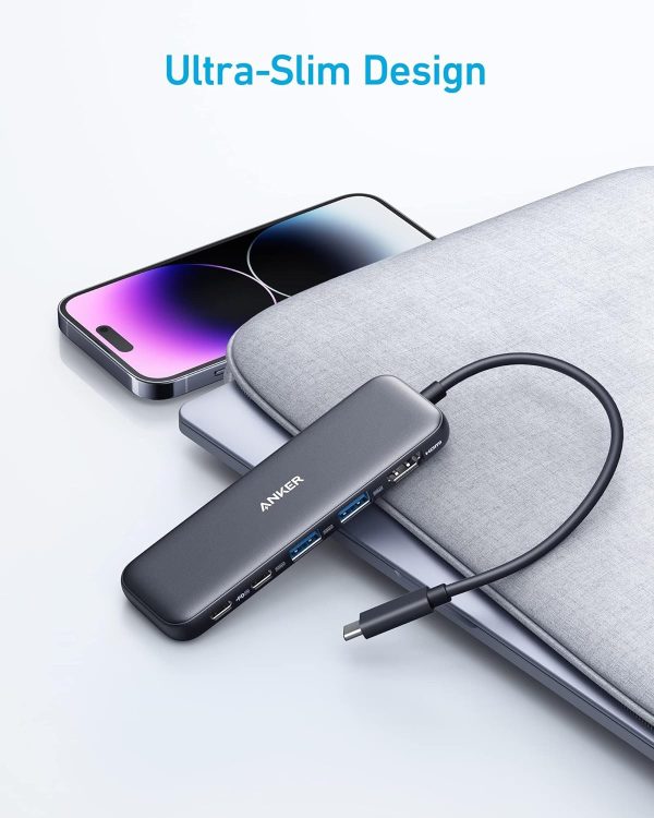 71eP77NgO+L._AC_SL1500_ Anker 332 USB-C Hub 5-in-1 with 4K HDMI Display 5Gbps and 2 5Gbps USB-A Data Ports and for MacBook Pro MacBook Air Dell XPS Lenovo Thinkpad HP Laptops and More - Black - A8355H11 - OP - Image 2