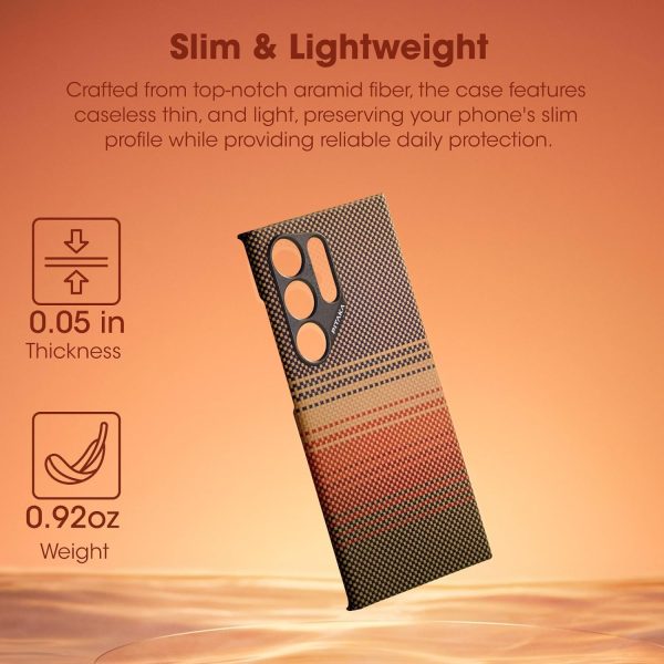 Galaxy S24 Ultra PITAKA MagEZ Case 5 Aramid Fiber Case - Sunset - Image 7