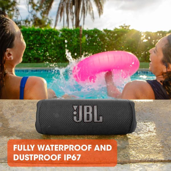 JBL Flip 6 Portable Bluetooth Speaker Powerful Sound And Deep Bass IPX7 Waterproof 12 Hours Of Playtime JBL PartyBoost for Multiple Speaker Pairing For Home Outdoor And Travel - Black - Image 5