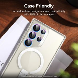 Galaxy S24 Ultra ESR Camera Lens Protectors Set of 5 Lenses - 1 PACK - Chromatic - Image 5
