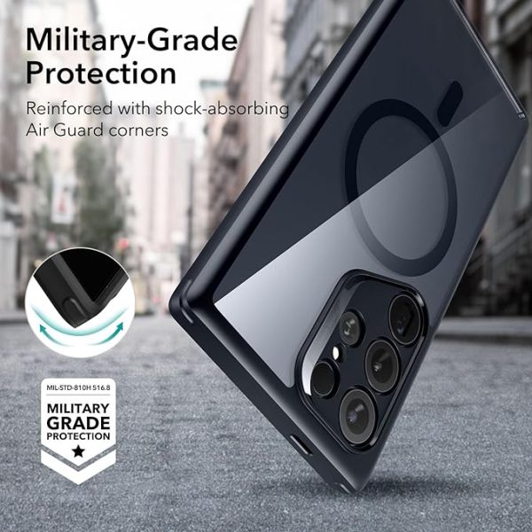 Galaxy S24 Ultra ESR Classic Hybrid Case with HaloLock - Clear Black - Image 3