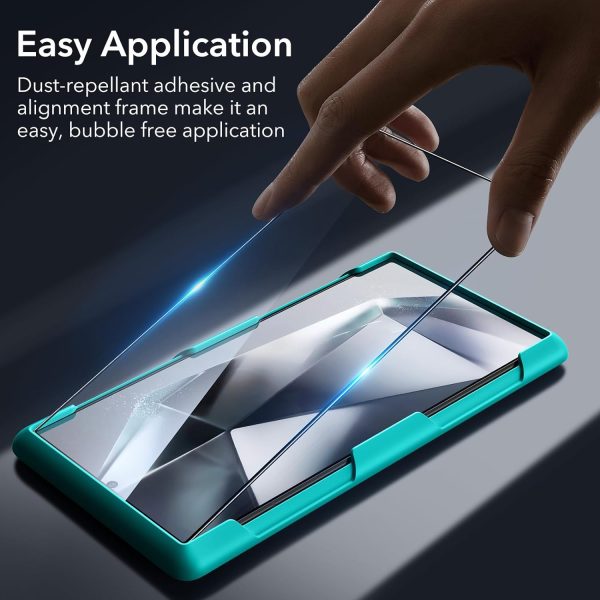 Galaxy S24 Ultra ESR Tempered Glass Screen Protector Set 2 PACK with 1 Set of Camera Lens Protector - Image 3
