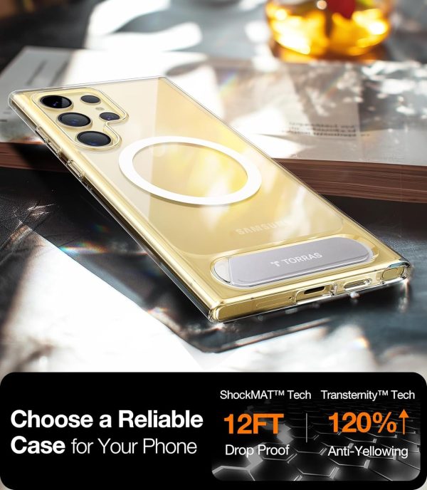 71zGSSfhghL._AC_SL1500_ Galaxy S24 Ultra UPRO Pstand Series Case with Stand on Demand for Video Viewing - Clear - Image 8