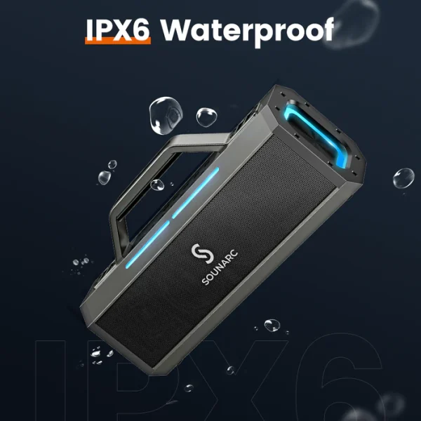 SOUNARC K1 150W Karaoke Party Speaker with Dynamic 2.2 Channel System, 2 Wireless Mics & more - Black - Image 14