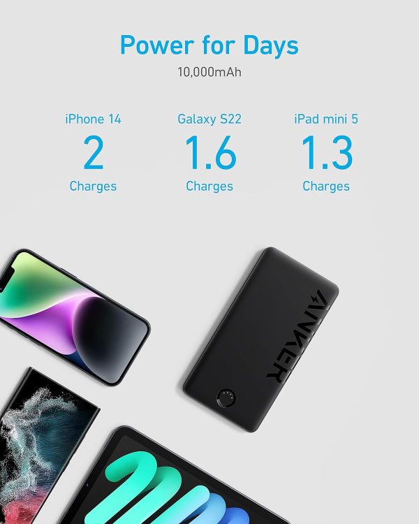 81GLBPYRrbL._AC_SL1500_ Anker 323 USB-C Powerbank PowerCore PIQ 10,000mah - Black - A1334H11 - OP - Image 6