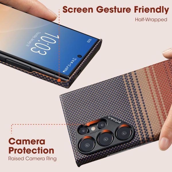 Galaxy S24 Ultra PITAKA MagEZ Case 5 Aramid Fiber Case - Sunset - Image 5
