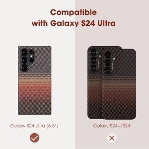Galaxy S24 Ultra PITAKA MagEZ Case 5 Aramid Fiber Case - Sunset - Image 2