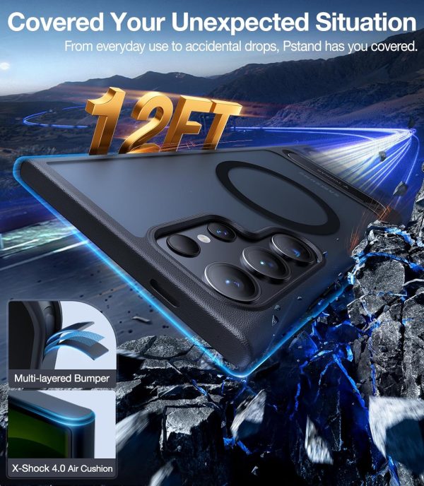 Galaxy S24 Ultra UPRO Pstand Series Case with Stand on Demand for Video Viewing - Black - Image 5