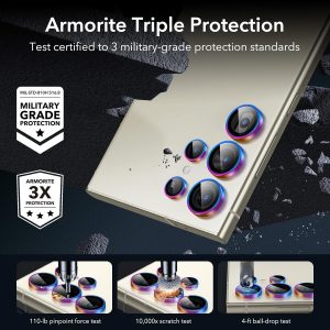 Galaxy S24 Ultra ESR Camera Lens Protectors Set of 5 Lenses - 1 PACK - Chromatic - Image 8