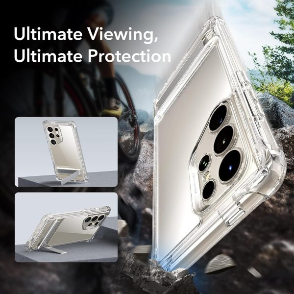 81qb2zSKkyL._AC_SL1500_ Galaxy S24 Ultra ESR Armor Kickstand Case with 1 Protector & 1 Set Camera Lens Protector - Clear - Image 7