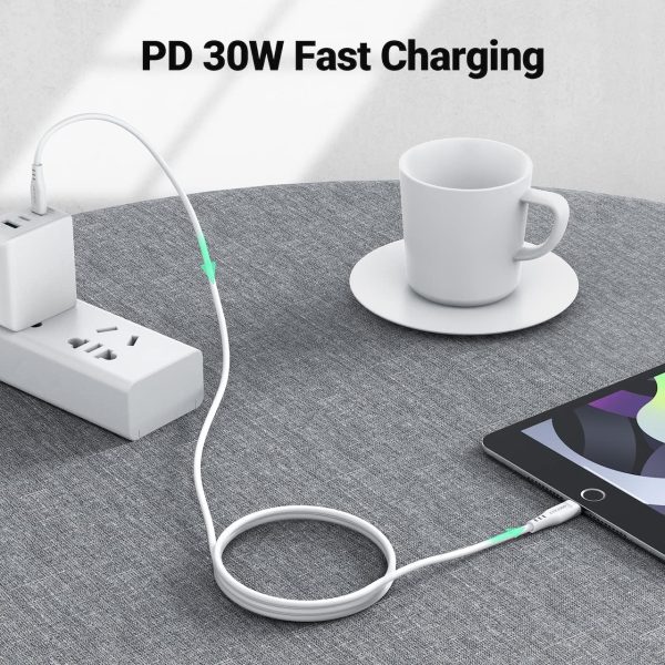 81vylDMC1fL._AC_SL1280_ Acefast C3-01 USB-C to Lightning TPE Charging Data Cable 1.2M - White - Image 3